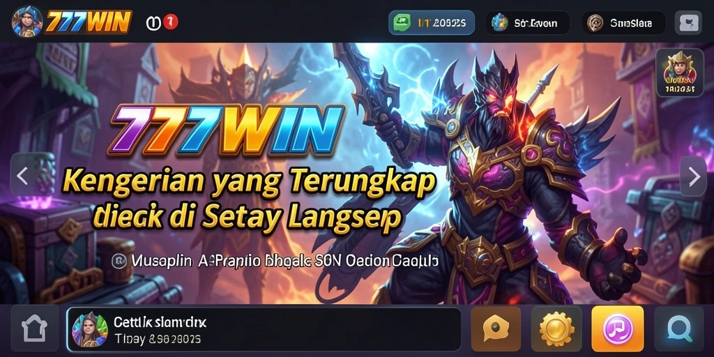 Tangkapan layar menampilkan momen menegangkan dalam permainan 777WIN.