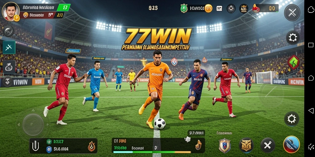 Screenshot gameplay 77WIN yang menunjukkan aksi seru di lapangan.