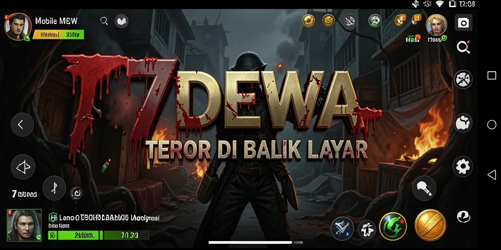 Screenshoot menampilkan gameplay menegangkan 7DEWA dengan atmosfer horor yang mencekam.