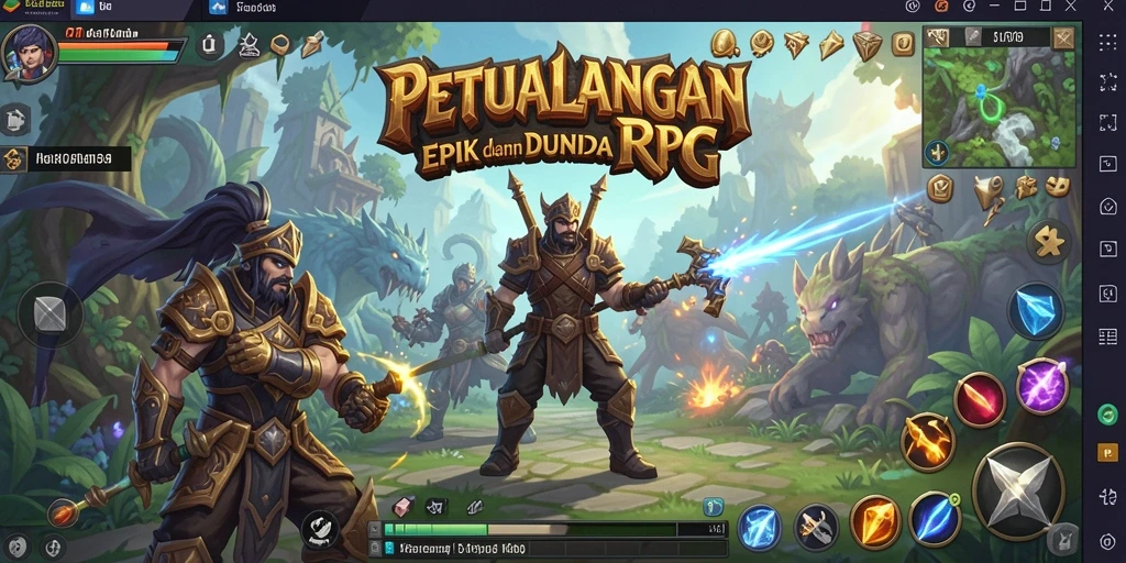Screenshot gameplay dari 8768 yang menampilkan aksi pertempuran RPG.