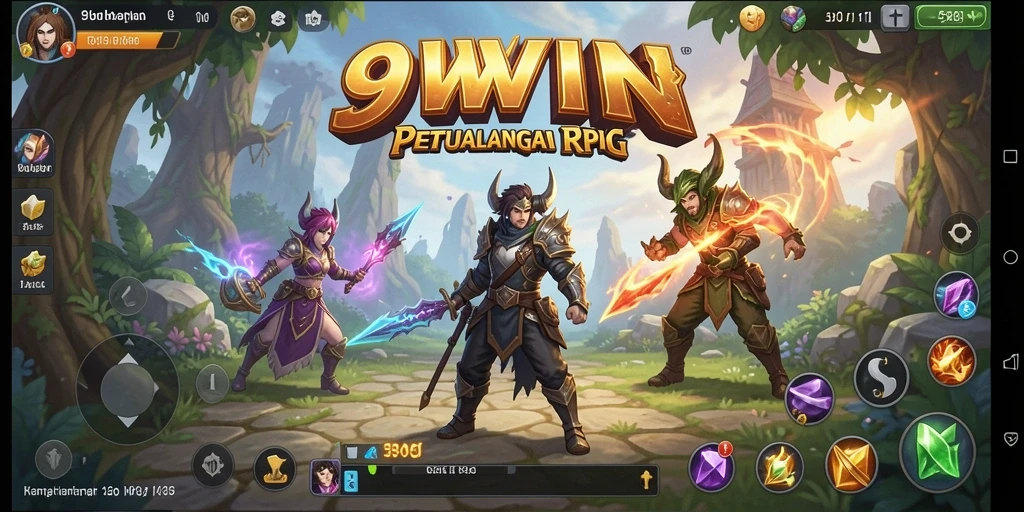 Tampilan gameplay mendebarkan dalam dunia RPG 9WIN.