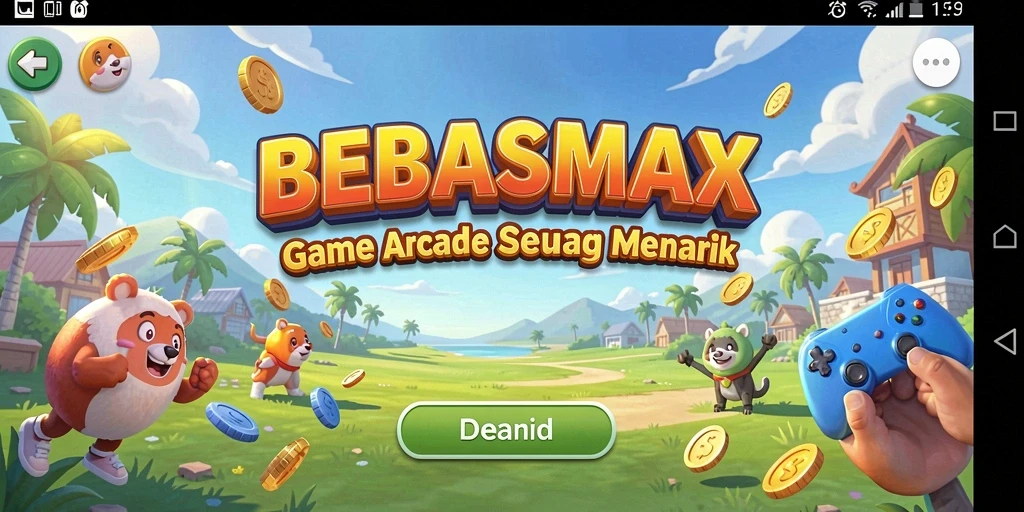 Tampilan gameplay seru dan penuh warna dari BEBASMAX.