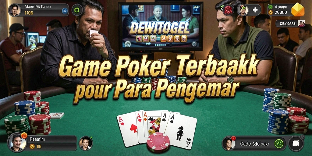 Tampilan gameplay DEWITOGEL yang seru dan mendebarkan dalam permainan Poker.
