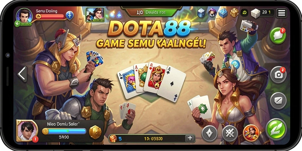 Screenshot dari gameplay seru DOTA88 menunjukkan keseruan bermain Domino.