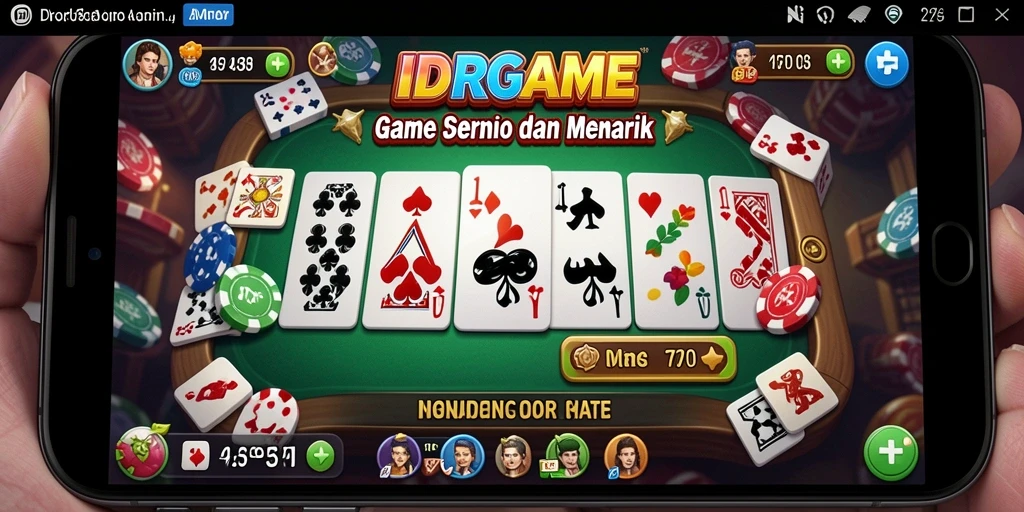 Tampilan screenshot IDRGAME menunjukkan serunya bermain Domino.
