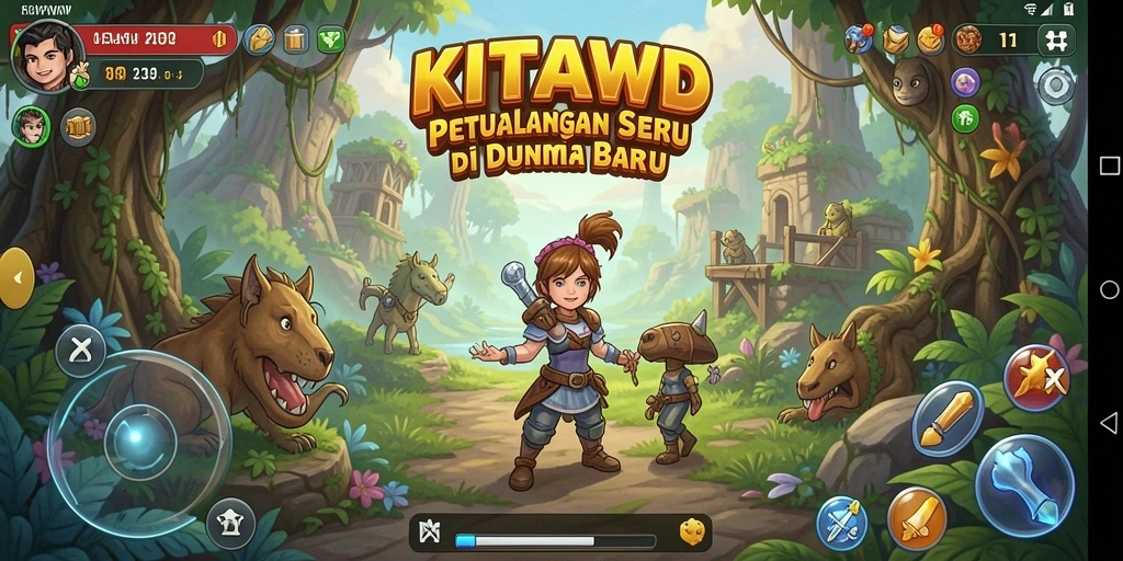 Tampilan gameplay yang seru dan penuh aksi di KITAWD.