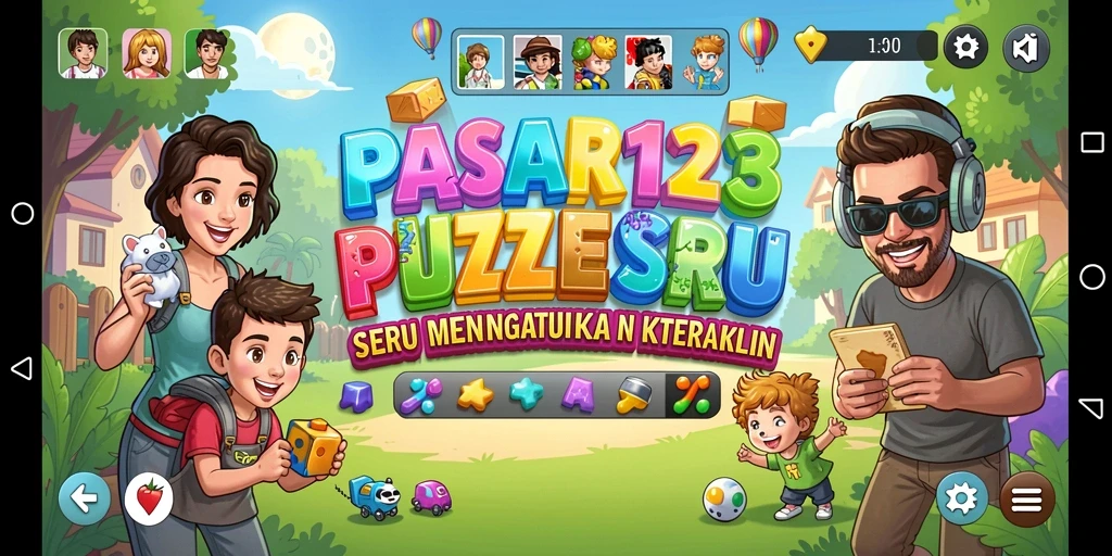Tampilan gameplay PASAR123 yang menarik dan menantang puzzle.