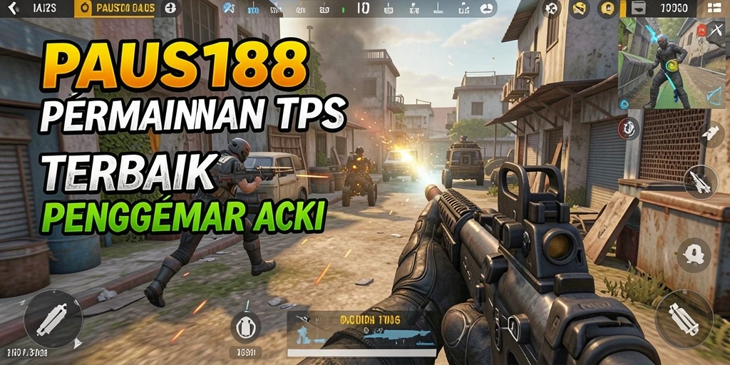 Tampilan gameplay PAUS188 dengan aksi seru dalam pertempuran TPS.