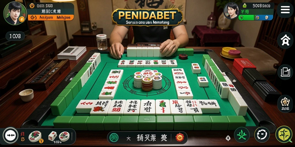 Tampilan gameplay menarik di PENIDABET dengan elemen Mahjong yang khas.