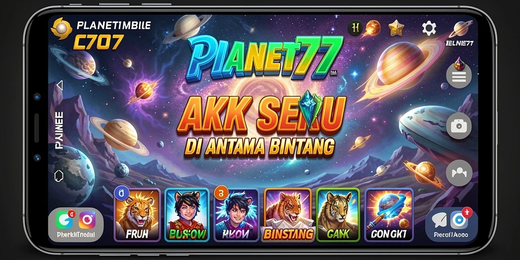 Tampilan seru dari gameplay aksi PLANET77 yang mendebarkan.