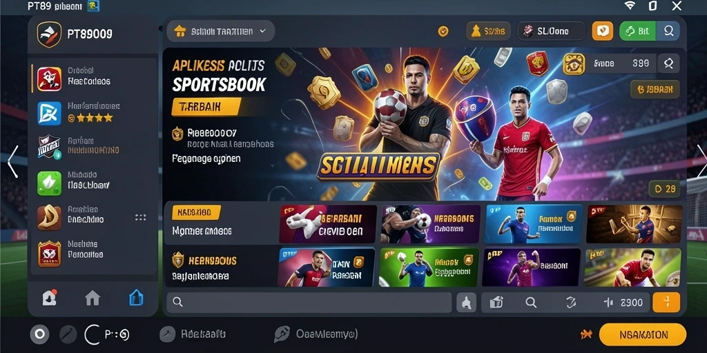 Screenshot gameplay PT89 menampilkan berbagai pilihan taruhan olahraga.
