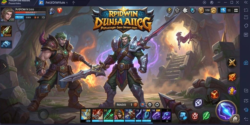 Tampilan gameplay RPIDWIN yang memukau dengan aksi pertarungan ARPG.
