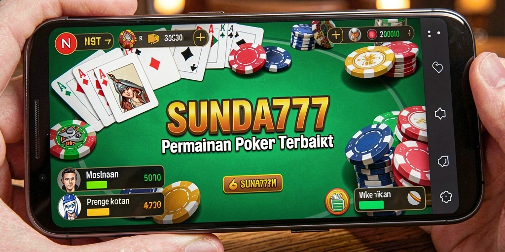 Screenshot utama SUNDA777 menampilkan gameplay poker yang menarik.