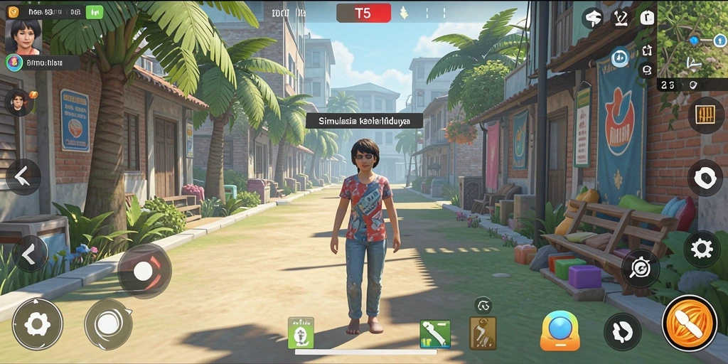 Screenshot T6 menampilkan karakter yang berinteraksi dalam dunia simulation.