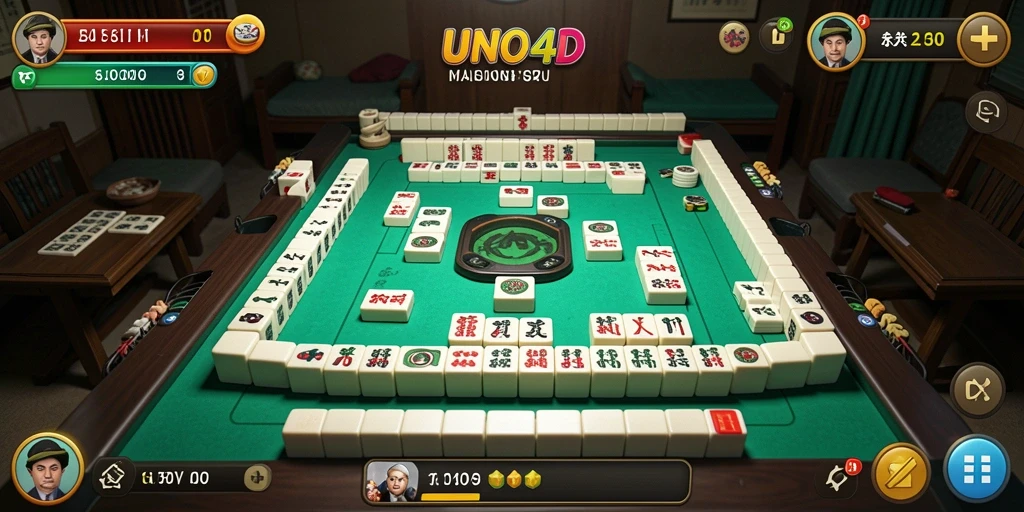 Tampilan menarik permainan Mahjong di UNO4D.