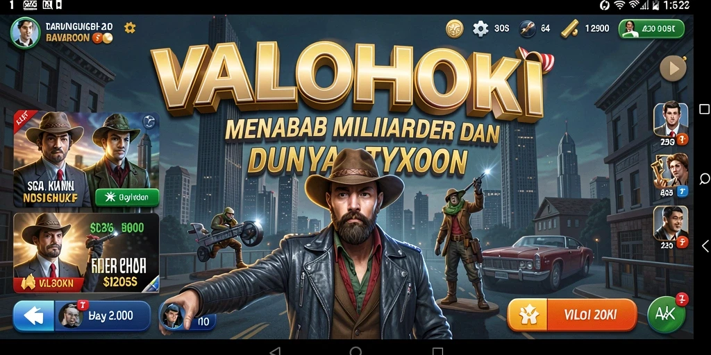 Screenshot gameplay VALOHOKI menampilkan aktivitas seru dalam bisnis Tycoon.